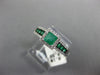 .73CT DIAMOND & AAA EMERALD 14K WHITE & BLACK GOLD PRINCESS & ROUND PROMISE RING