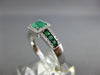 .73CT DIAMOND & AAA EMERALD 14K WHITE & BLACK GOLD PRINCESS & ROUND PROMISE RING