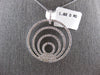 ESTATE LARGE 1.62CT DIAMOND 14KT WHITE GOLD MULTI CIRCULAR FUN FLOATING PENDANT