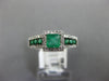 .73CT DIAMOND & AAA EMERALD 14K WHITE & BLACK GOLD PRINCESS & ROUND PROMISE RING