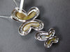 LARGE 4.75CT DIAMOND & AAA MOTHER OF PEARL 18K WHITE GOLD BUTTERFLY LOVE PENDANT
