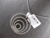 ESTATE LARGE 1.62CT DIAMOND 14KT WHITE GOLD MULTI CIRCULAR FUN FLOATING PENDANT
