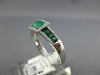 .73CT DIAMOND & AAA EMERALD 14K WHITE & BLACK GOLD PRINCESS & ROUND PROMISE RING