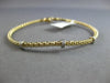 0.06CT DIAMOND 14KT 2 TONE GOLD PAST PRESENT FUTURE FLEXIBLE MESH BANGLE BRACELET