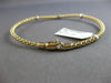 0.06CT DIAMOND 14KT 2 TONE GOLD PAST PRESENT FUTURE FLEXIBLE MESH BANGLE BRACELET