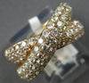 WIDE 2.04CT DIAMOND 14KT ROSE GOLD 3D MULTI ROW CRISS CROSS INFINITY LOVE RING