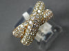 WIDE 2.04CT DIAMOND 14KT ROSE GOLD 3D MULTI ROW CRISS CROSS INFINITY LOVE RING