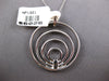 ESTATE LARGE 1.62CT DIAMOND 14KT WHITE GOLD MULTI CIRCULAR FUN FLOATING PENDANT