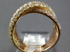 WIDE 2.04CT DIAMOND 14KT ROSE GOLD 3D MULTI ROW CRISS CROSS INFINITY LOVE RING