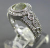 1.25CT DIAMOND & AAA LEMON QUARTZ 14K WHITE GOLD 3D ROUND HALO FILIGREE FUN RING