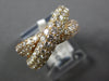 WIDE 2.04CT DIAMOND 14KT ROSE GOLD 3D MULTI ROW CRISS CROSS INFINITY LOVE RING