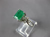 1.44CT DIAMOND & AAA EMERALD 14KT WHITE GOLD 3D FLOWER INFINITY ENGAGEMENT RING