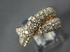WIDE 2.04CT DIAMOND 14KT ROSE GOLD 3D MULTI ROW CRISS CROSS INFINITY LOVE RING