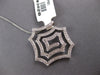 ESTATE LARGE .73CT DIAMOND 14KT WHITE GOLD 3D SWIRL OCTAGON FUN FLOATING PENDANT