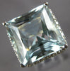 EXTRA LARGE 19.44CT DIAMOND AAA AQUAMARINE 14K WHITE GOLD PRINCESS COCKTAIL RING