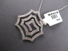 ESTATE LARGE .73CT DIAMOND 14KT WHITE GOLD 3D SWIRL OCTAGON FUN FLOATING PENDANT