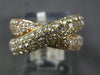 WIDE 2.04CT DIAMOND 14KT ROSE GOLD 3D MULTI ROW CRISS CROSS INFINITY LOVE RING