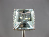 EXTRA LARGE 19.44CT DIAMOND AAA AQUAMARINE 14K WHITE GOLD PRINCESS COCKTAIL RING