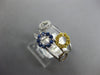 .51CT DIAMOND & AAA BLUE & YELLOW SAPPHIRE 18KT WHITE GOLD 3D FUN OLYMPIC RING