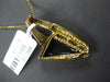 .26CT DIAMOND & AAA ONYX 14KT YELLOW GOLD TRILLION FUN SLIDER FLOATING PENDANT