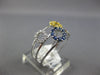 .51CT DIAMOND & AAA BLUE & YELLOW SAPPHIRE 18KT WHITE GOLD 3D FUN OLYMPIC RING