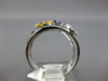 .51CT DIAMOND & AAA BLUE & YELLOW SAPPHIRE 18KT WHITE GOLD 3D FUN OLYMPIC RING