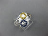 .51CT DIAMOND & AAA BLUE & YELLOW SAPPHIRE 18KT WHITE GOLD 3D FUN OLYMPIC RING