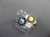 .51CT DIAMOND & AAA BLUE & YELLOW SAPPHIRE 18KT WHITE GOLD 3D FUN OLYMPIC RING
