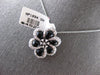 ESTATE LARGE 5.26CT DIAMOND & AAA ONYX 14K WHITE GOLD 3D FLOWER FLOATING PENDANT