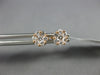 ESTATE SMALL .34CT DIAMOND 18KT ROSE GOLD CLASSIC FLOWER CLUSTER STUD EARRINGS