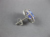 LARGE 5.62CT DIAMOND & AAA TANZANITE 14K WHITE GOLD OVAL HALO SCREWBACK EARRINGS