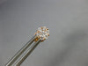 ESTATE SMALL .34CT DIAMOND 18KT ROSE GOLD CLASSIC FLOWER CLUSTER STUD EARRINGS