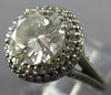 LARGE 3.03CT DIAMOND 14K WHITE GOLD 3D GIA CERTIFIED DOUBLE HALO ENGAGEMENT RING