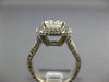 LARGE 3.03CT DIAMOND 14K WHITE GOLD 3D GIA CERTIFIED DOUBLE HALO ENGAGEMENT RING