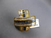 EXTRA LARGE 5.12CT DIAMOND & AAA SAPPHIRE 14KT YELLOW GOLD 3D BAGUETTE X PENDANT