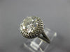 LARGE 3.03CT DIAMOND 14K WHITE GOLD 3D GIA CERTIFIED DOUBLE HALO ENGAGEMENT RING