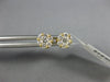 ESTATE SMALL .33CT DIAMOND 18KT YELLOW GOLD CLASSIC FLOWER CLUSTER STUD EARRINGS
