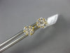 ESTATE SMALL .33CT DIAMOND 18KT YELLOW GOLD CLASSIC FLOWER CLUSTER STUD EARRINGS