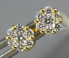 ESTATE SMALL .33CT DIAMOND 18KT YELLOW GOLD CLASSIC FLOWER CLUSTER STUD EARRINGS