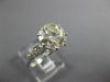 EXTRA LARGE 3.10CT DIAMOND 14KT WHITE GOLD GIA CERTIFIED PYRAMID ENGAGEMENT RING