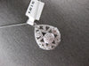 LARGE .62CT DIAMOND 18KT WHITE GOLD 3D STAR OF DAVID TEAR DROP FLOATING PENDANT