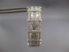 EXTRA LARGE 7.12CT DIAMOND 18K WHITE GOLD ROUND & BAGUETTE HOOP HANGING EARRINGS