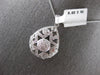 LARGE .62CT DIAMOND 18KT WHITE GOLD 3D STAR OF DAVID TEAR DROP FLOATING PENDANT