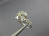EXTRA LARGE 3.10CT DIAMOND 14KT WHITE GOLD GIA CERTIFIED PYRAMID ENGAGEMENT RING