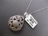 LARGE .62CT DIAMOND 18KT WHITE GOLD 3D STAR OF DAVID TEAR DROP FLOATING PENDANT