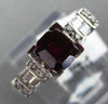 1.61CT DIAMOND & AAA RUBY 18KT WHITE GOLD 3D EMERALD CUT & ROUND ENGAGEMENT RING