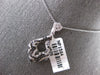 LARGE 1.10CT WHITE & BLACK DIAMOND 14KT WHITE GOLD 3D PANTHER FLOATING PENDANT