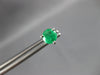 ESTATE 1.0CT AAA EMERALD 14KT WHITE GOLD ROUND THREE PRONG MARTINI STUD EARRINGS