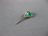 ESTATE 1.0CT AAA EMERALD 14KT WHITE GOLD ROUND THREE PRONG MARTINI STUD EARRINGS
