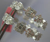 LARGE 4.48CT DIAMOND 18K WHITE GOLD MULTI SHAPE INSIDE OUT HOOP HANGING EARRINGS